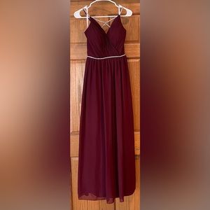 Christina Wu Celebration Formal Dress, size 0 & 2, mahogany
